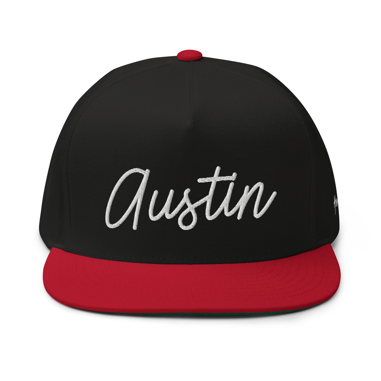 Austin Retro Script 5 Panel A-Frame Snapback Hat