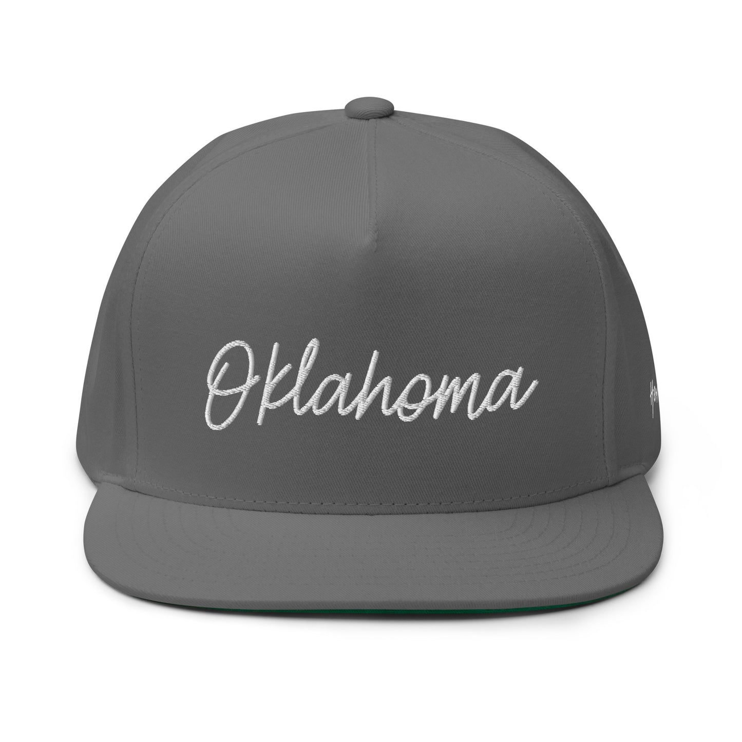 Oklahoma Retro Script 5 Panel A-Frame Snapback Hat