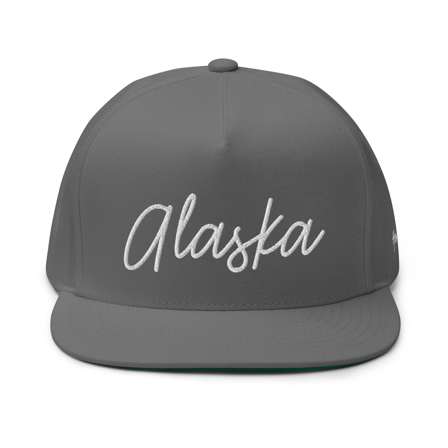 Alaska Retro Script 5 Panel A-Frame Snapback Hat