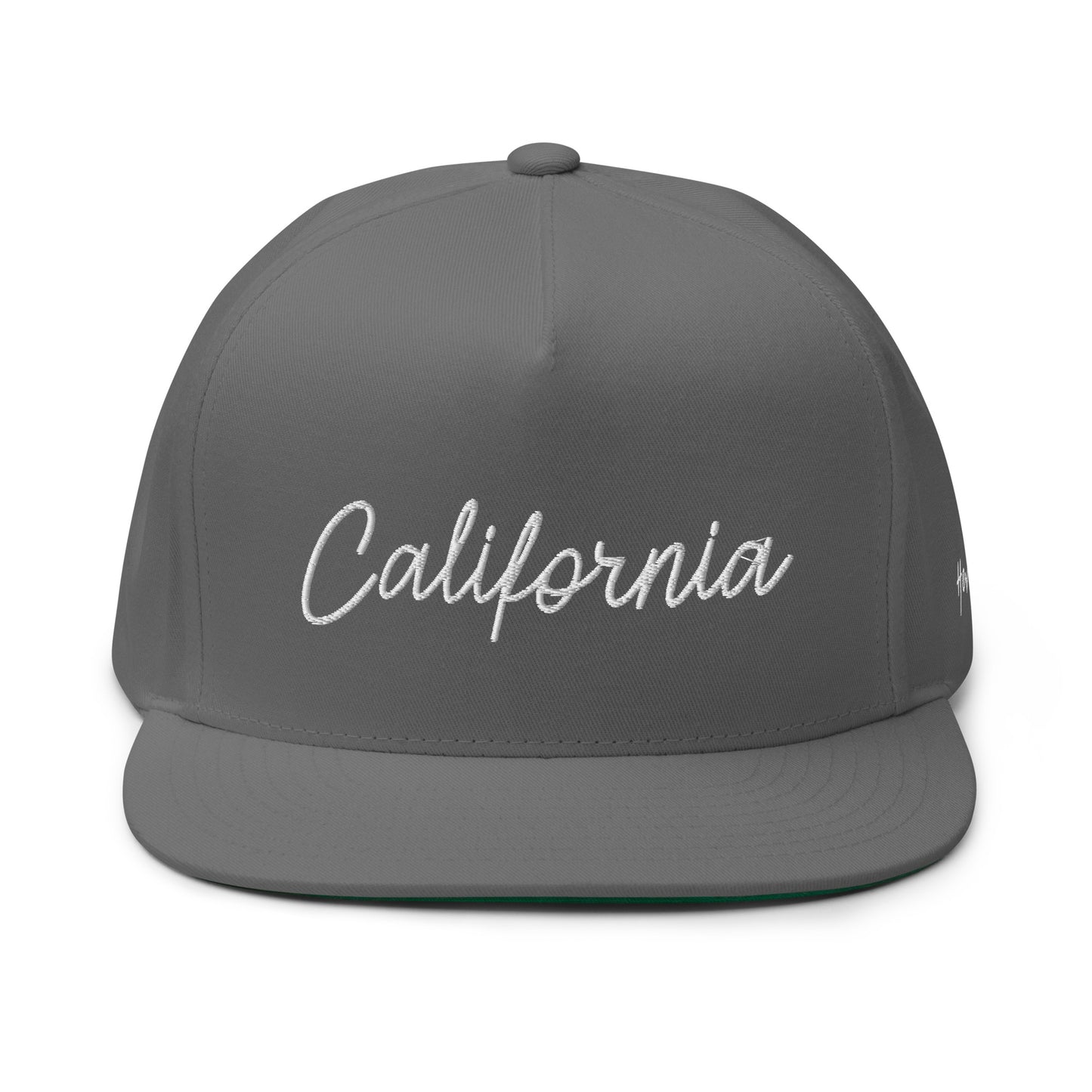 California Retro Script 5 Panel A-Frame Snapback Hat