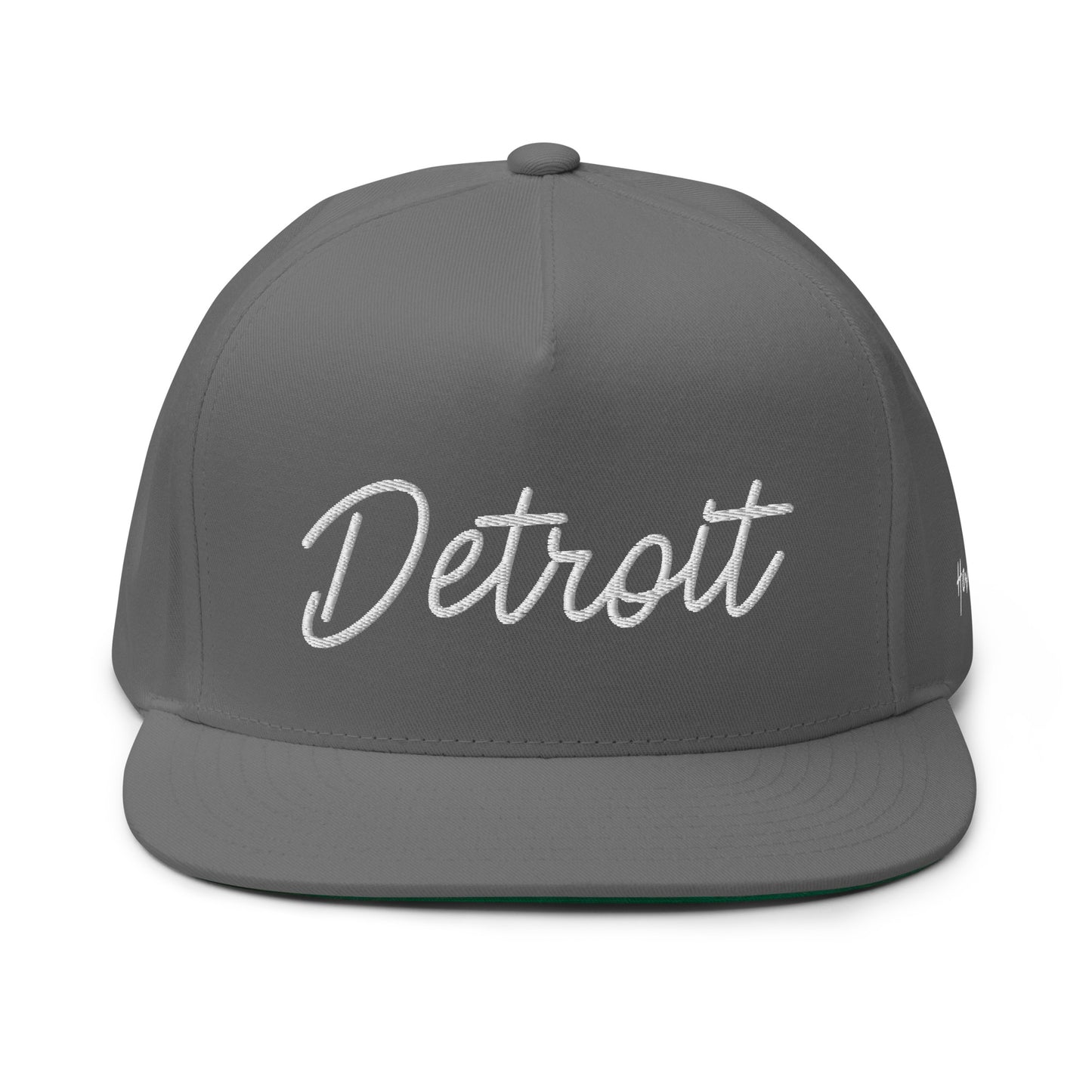 Detroit Retro Script 5 Panel A-Frame Snapback Hat