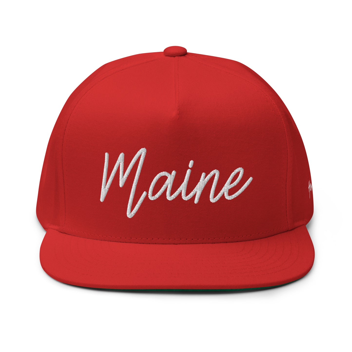 Maine Retro Script 5 Panel A-Frame Snapback Hat