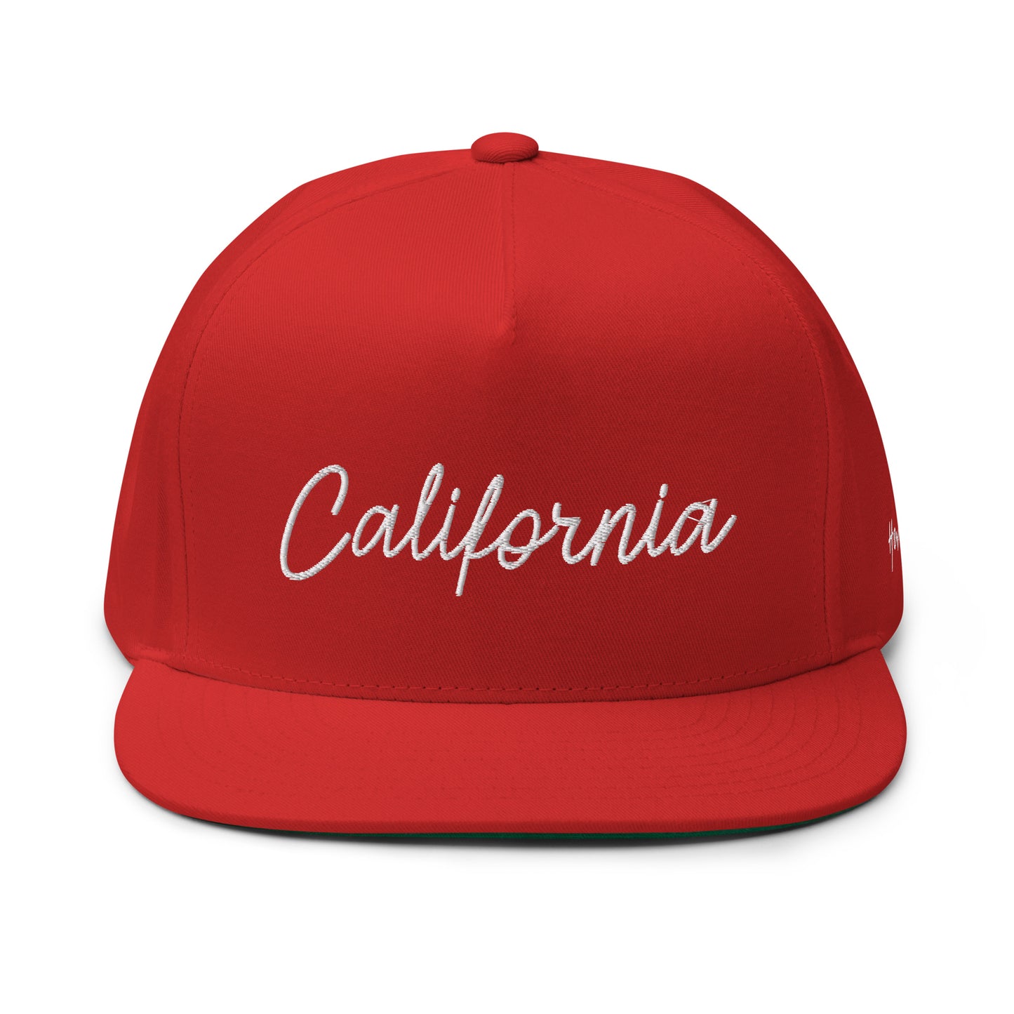 California Retro Script 5 Panel A-Frame Snapback Hat