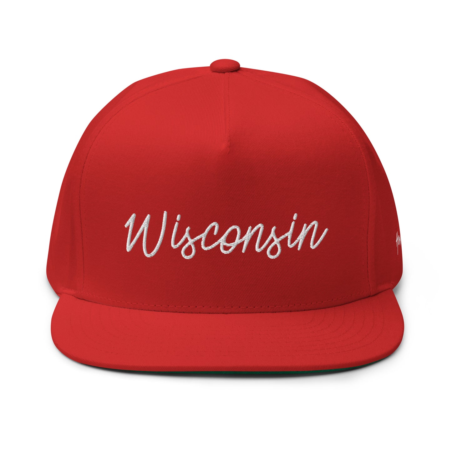 Wisconsin Retro Script 5 Panel A-Frame Snapback Hat