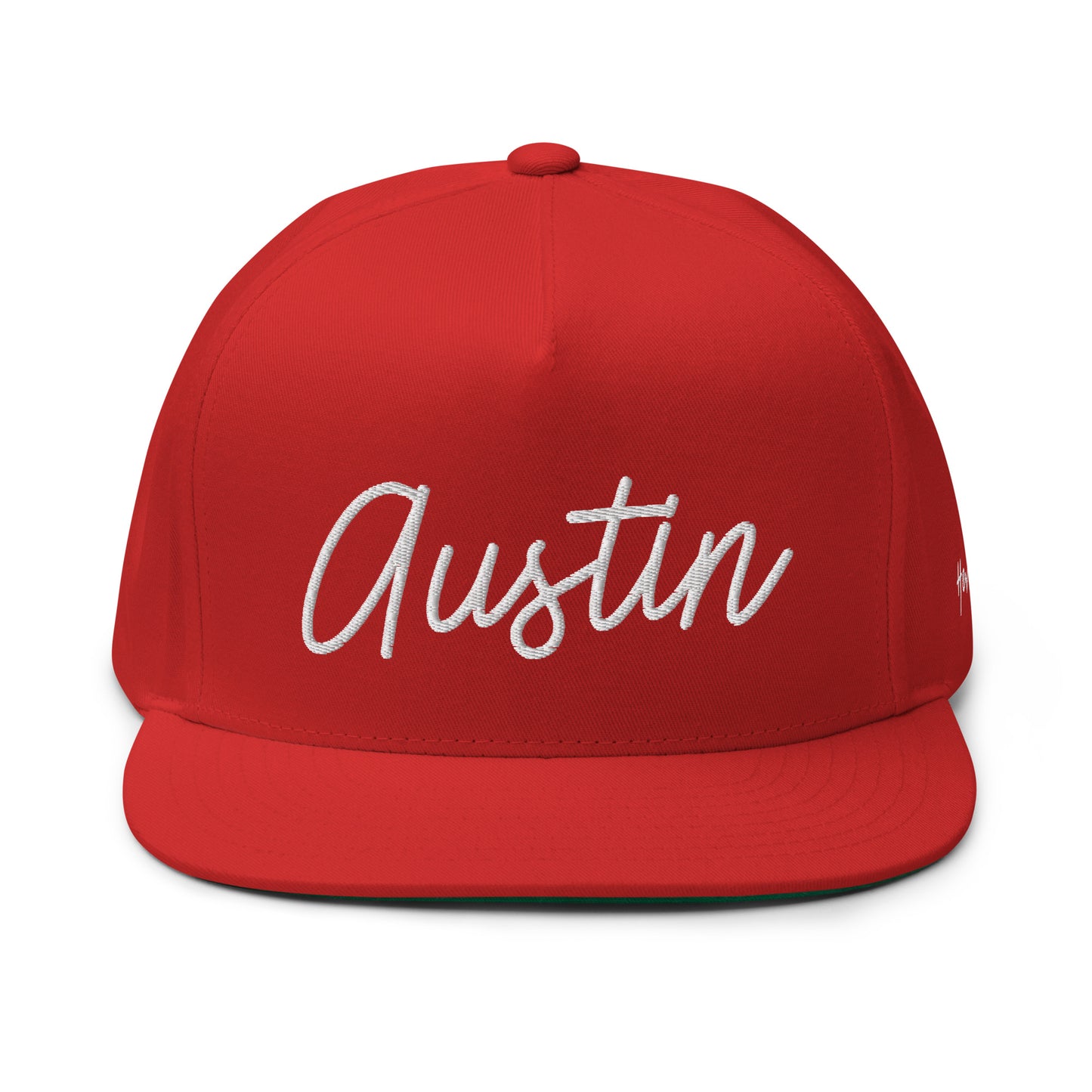 Austin Retro Script 5 Panel A-Frame Snapback Hat