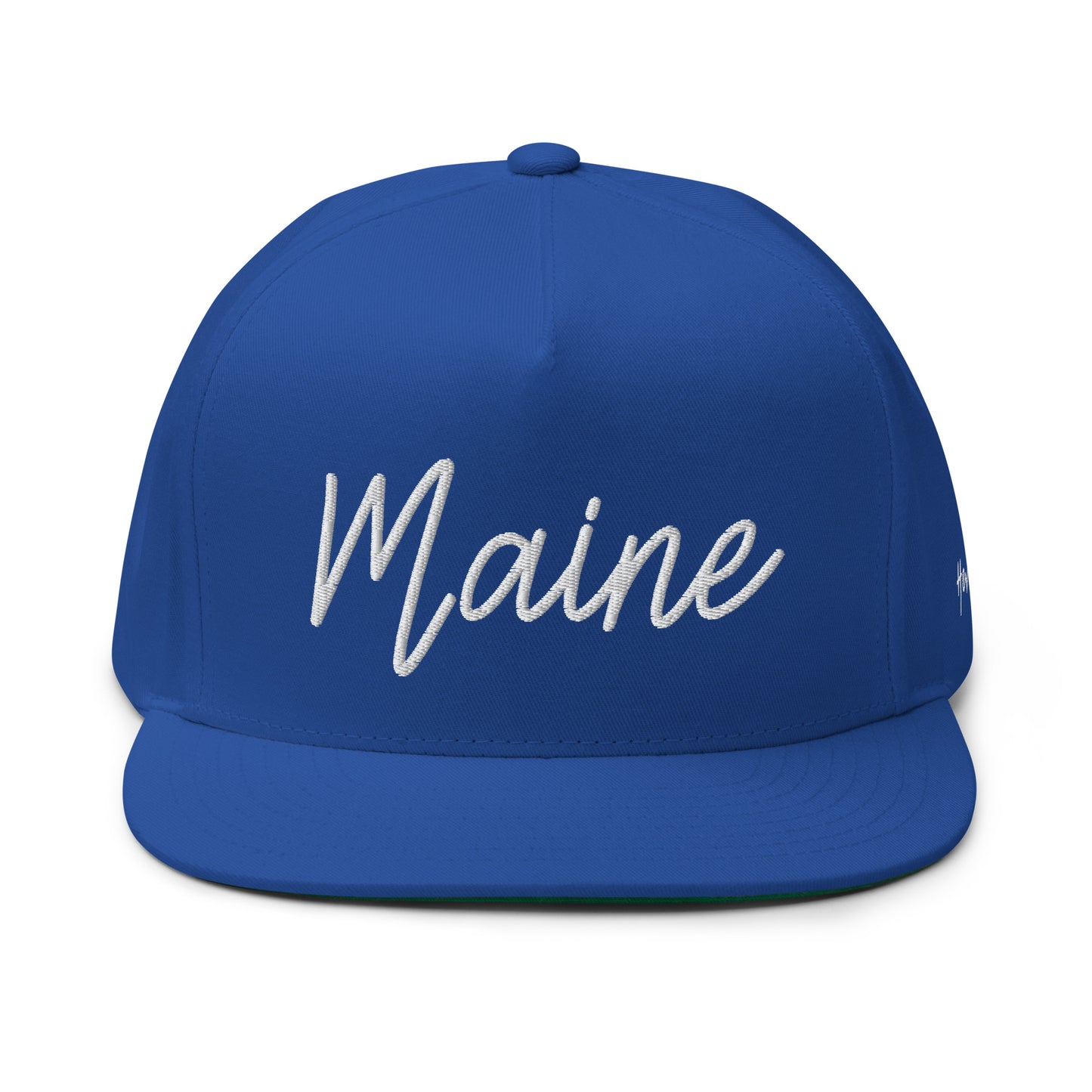 Maine Retro Script 5 Panel A-Frame Snapback Hat