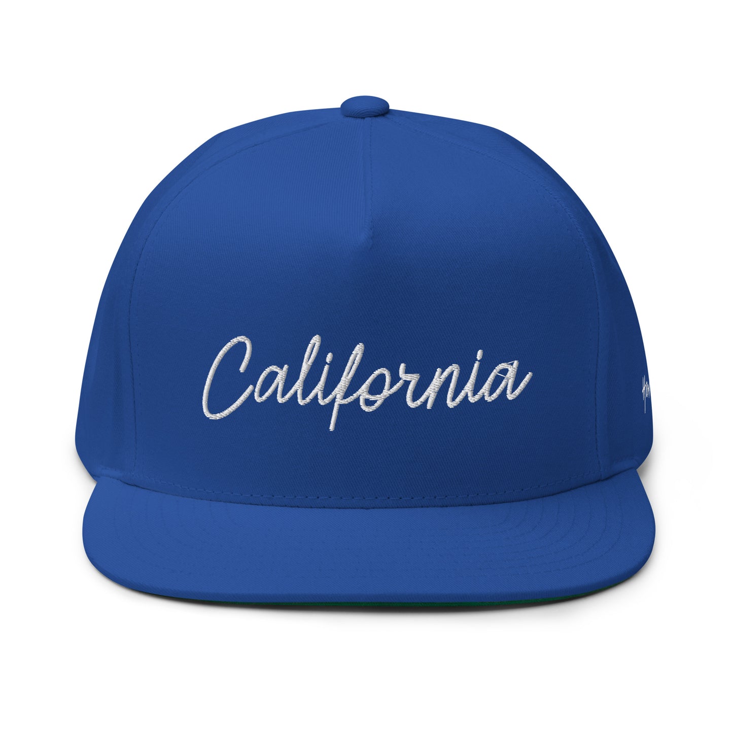 California Retro Script 5 Panel A-Frame Snapback Hat