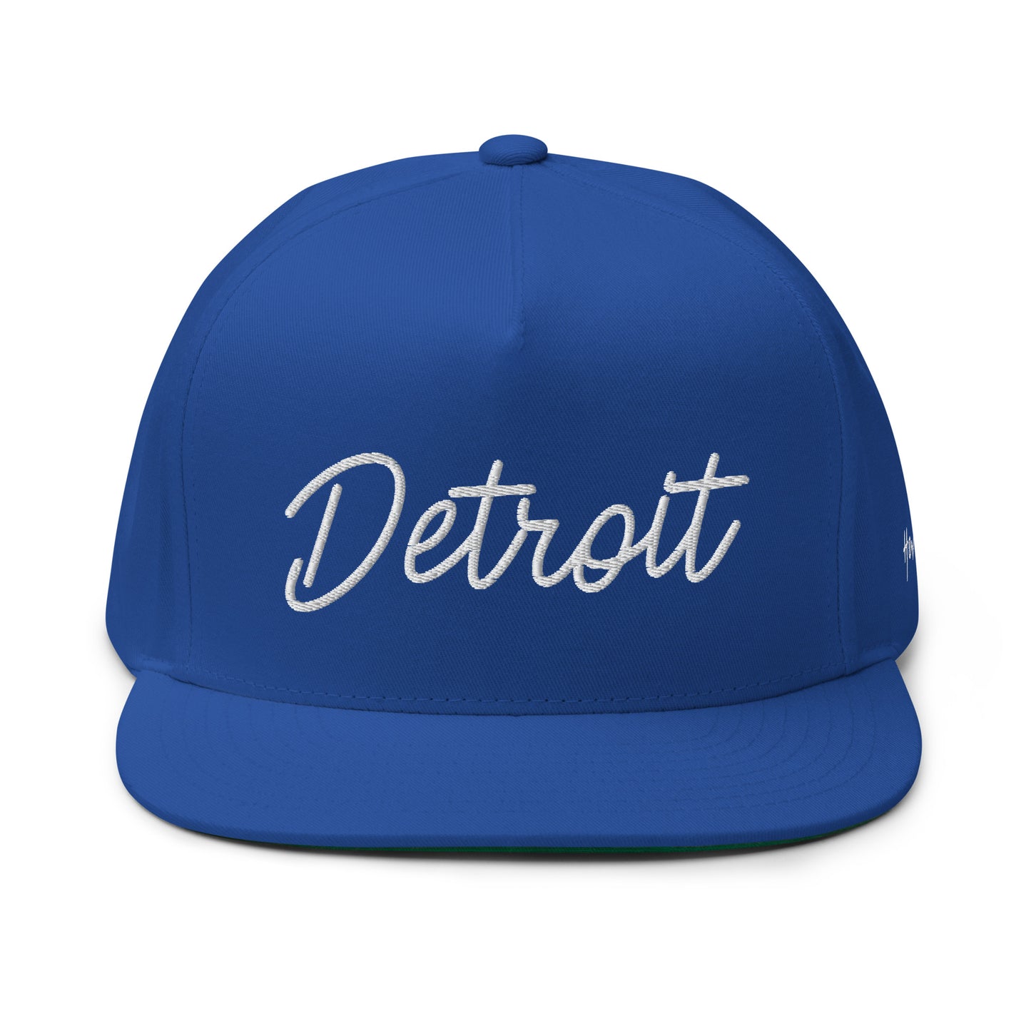 Detroit Retro Script 5 Panel A-Frame Snapback Hat