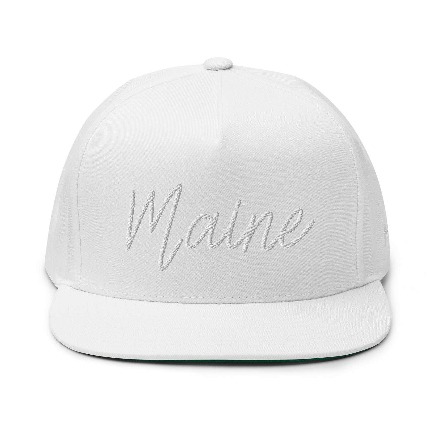 Maine Retro Script 5 Panel A-Frame Snapback Hat