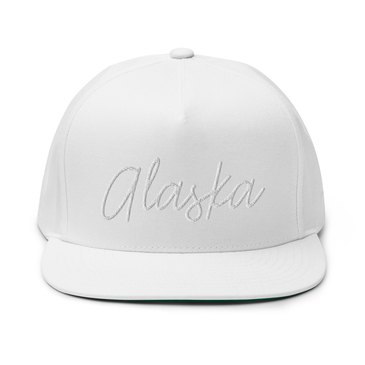 Alaska Retro Script 5 Panel A-Frame Snapback Hat