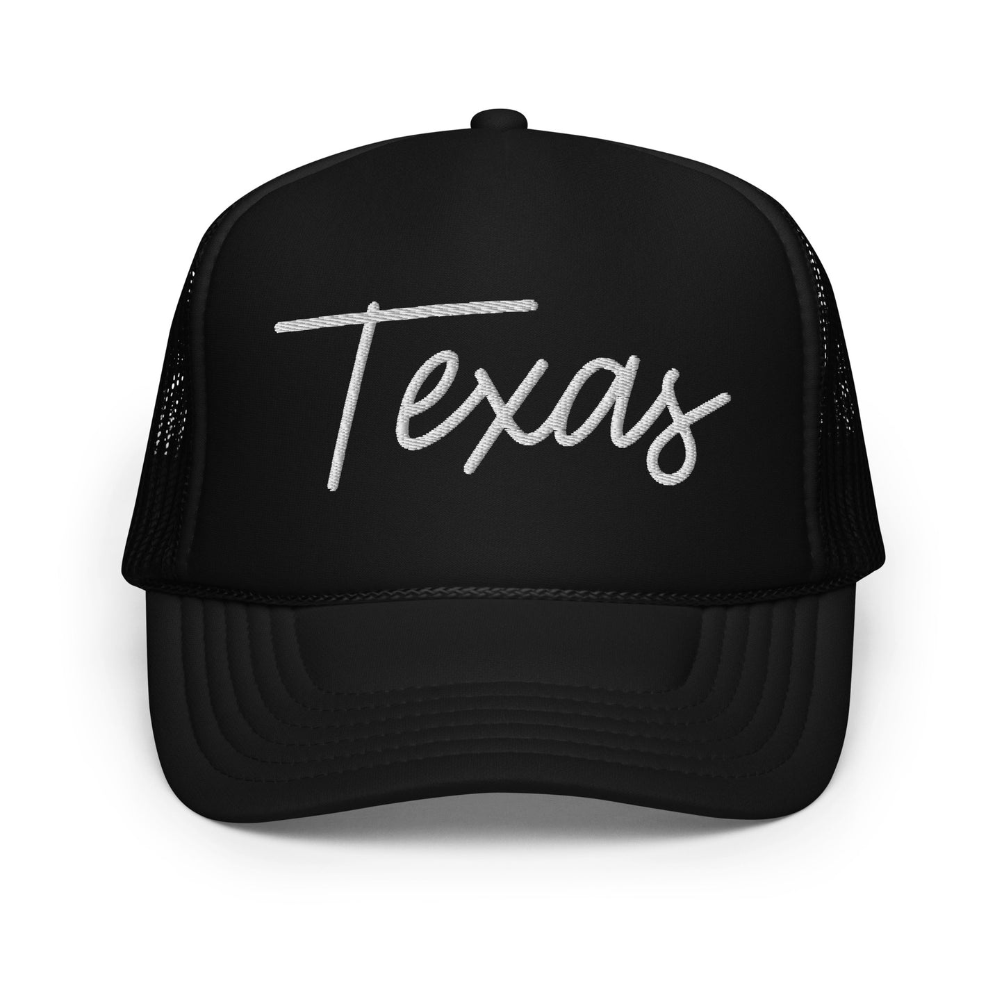 Texas Retro Script Foam 5 Panel A-Frame Snapback Trucker Hat