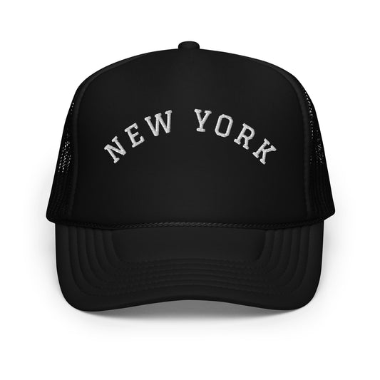 New York Arch Foam 5 Panel A-Frame Snapback Trucker Hat