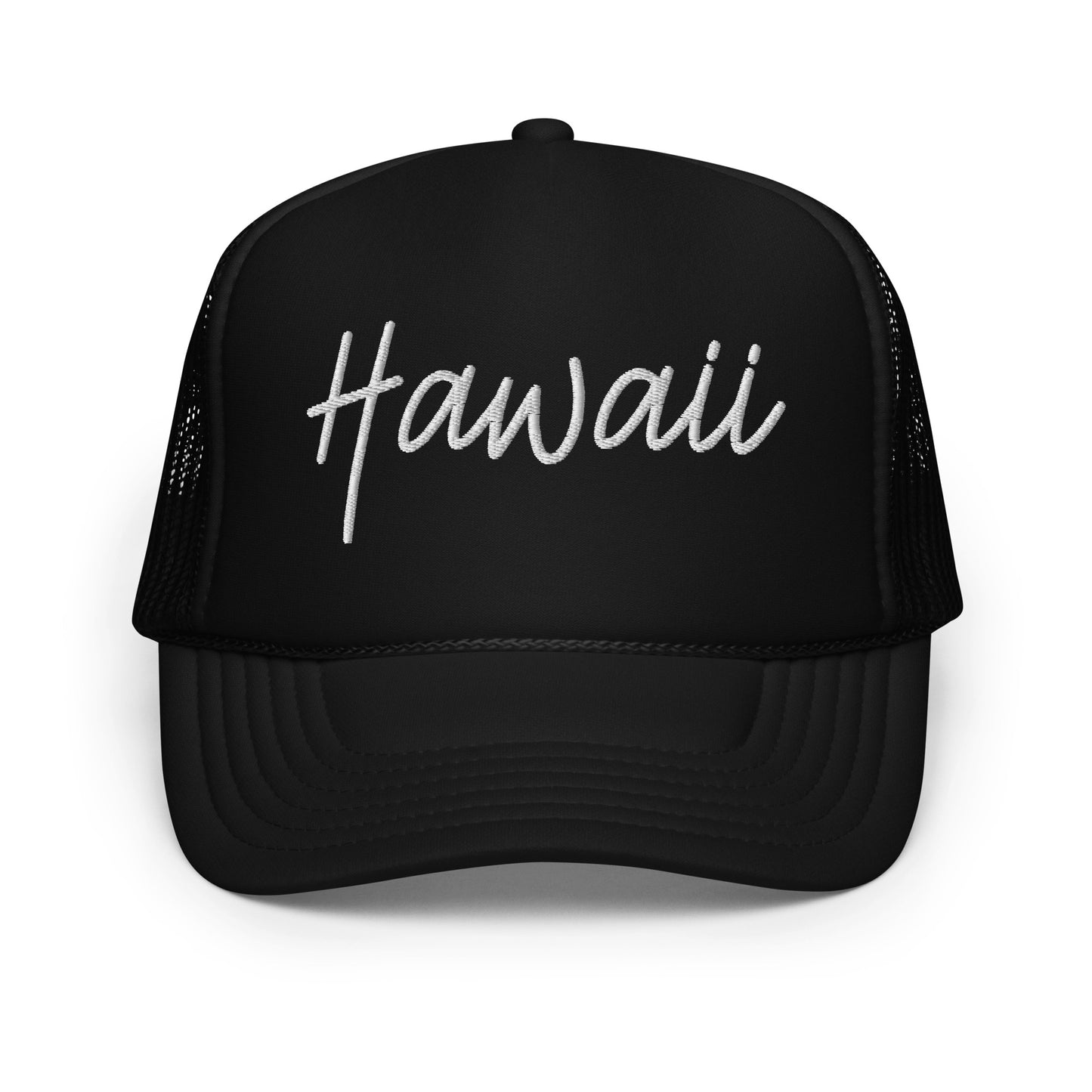 Hawaii Retro Script Foam 5 Panel A-Frame Snapback Trucker Hat