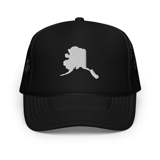 Alaska State Silhouette Foam 5 Panel A-Frame Snapback Trucker Hat