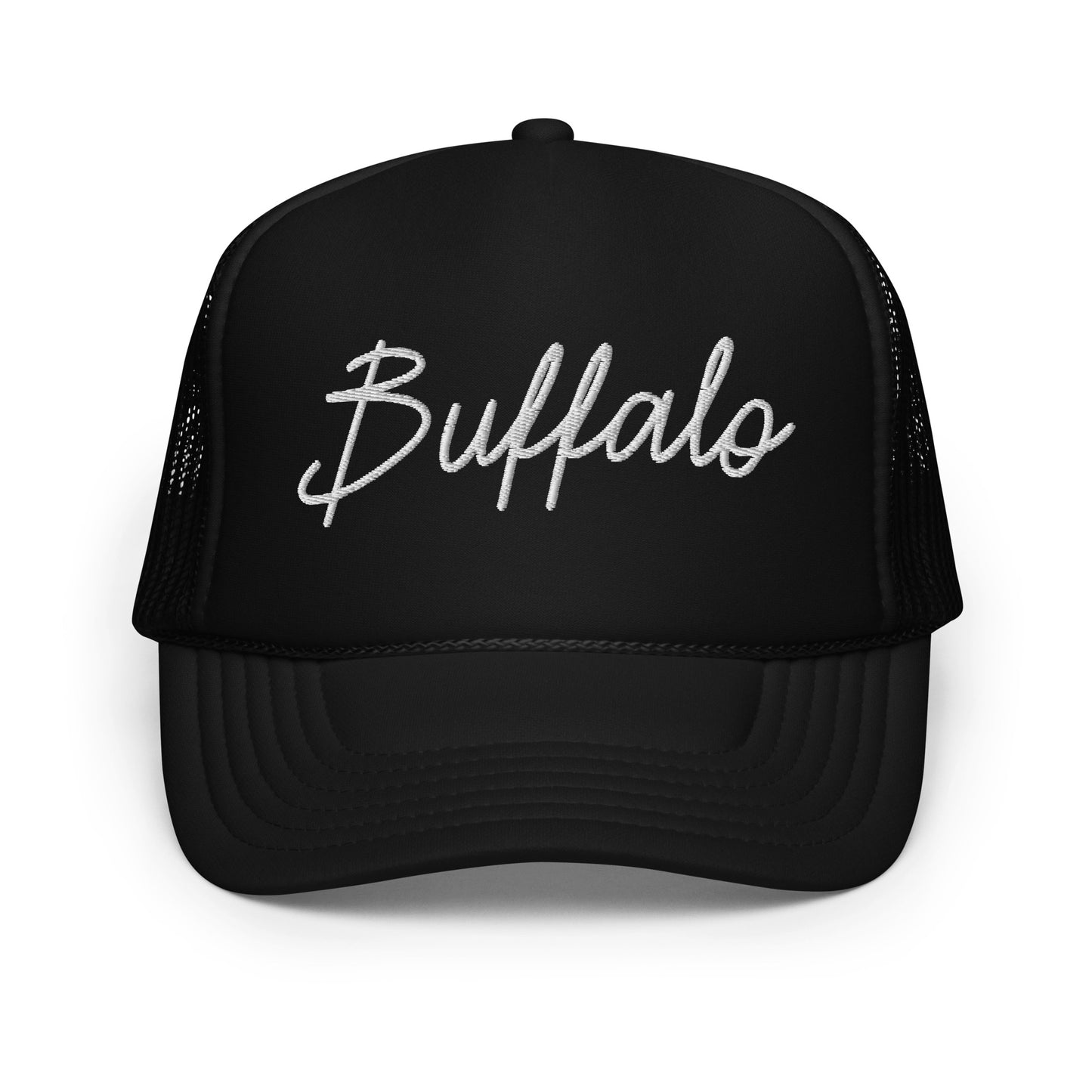 Buffalo Retro Script Foam 5 Panel A-Frame Snapback Trucker Hat