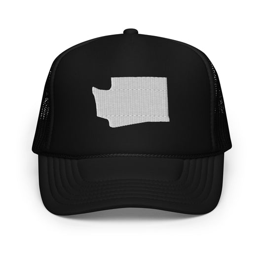 Washington State Silhouette Foam 5 Panel A-Frame Snapback Trucker Hat