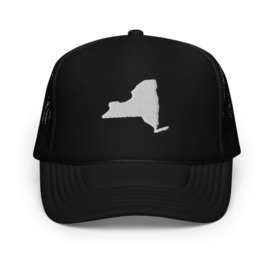 New York State Silhouette Foam 5 Panel A-Frame Snapback Trucker Hat