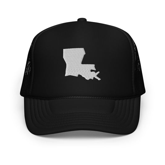 Louisiana State Silhouette Foam 5 Panel A-Frame Snapback Trucker Hat