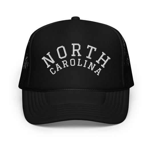 North Carolina Arch Foam 5 Panel A-Frame Snapback Trucker Hat