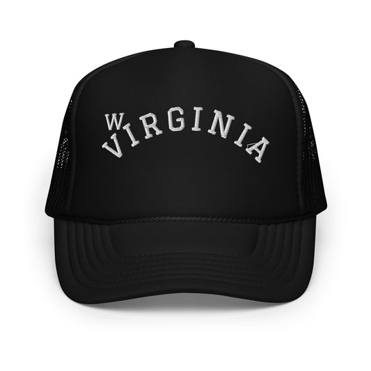 West Virginia Arch Foam 5 Panel A-Frame Snapback Trucker Hat