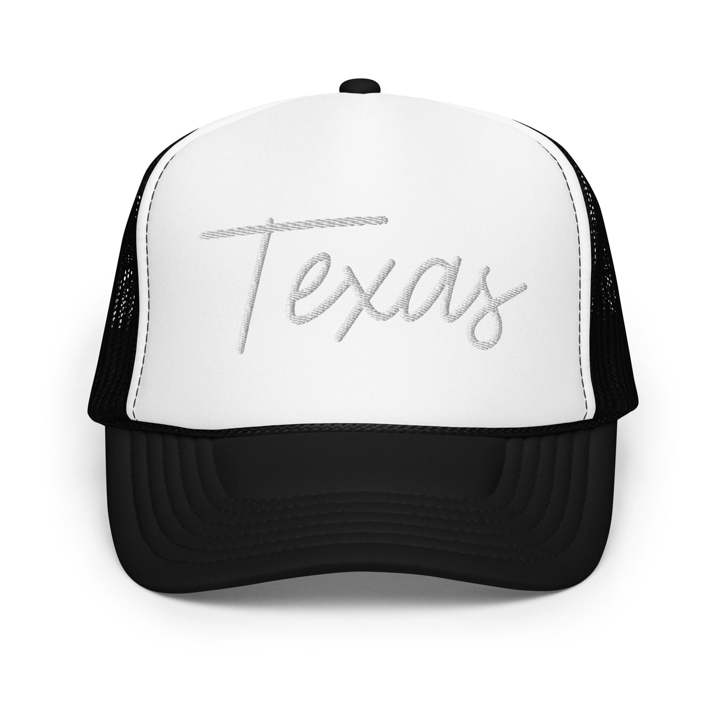 Texas Retro Script Foam 5 Panel A-Frame Snapback Trucker Hat