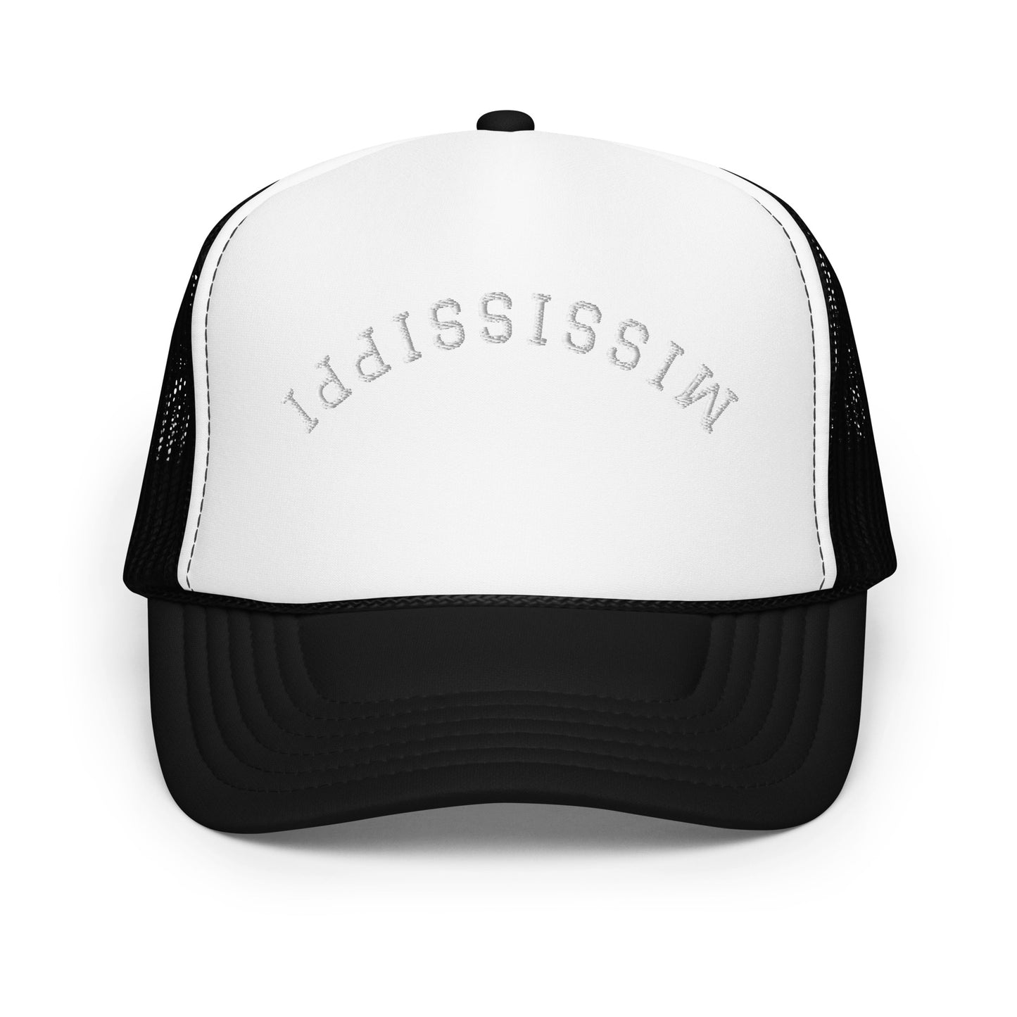 Mississippi Upside Down Arch Foam 5 Panel A-Frame Snapback Trucker Hat