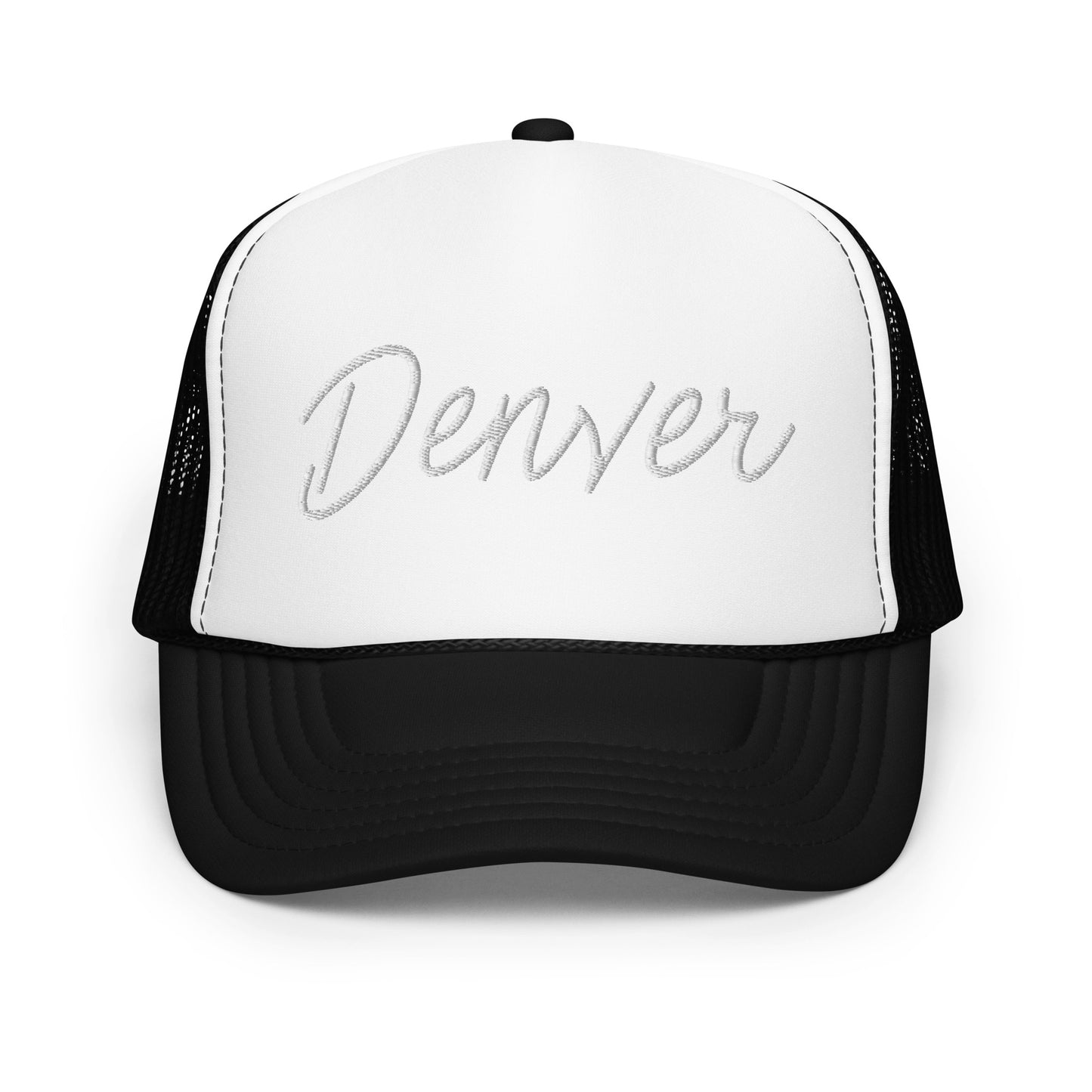 Denver Retro Script Foam 5 Panel A-Frame Snapback Trucker Hat