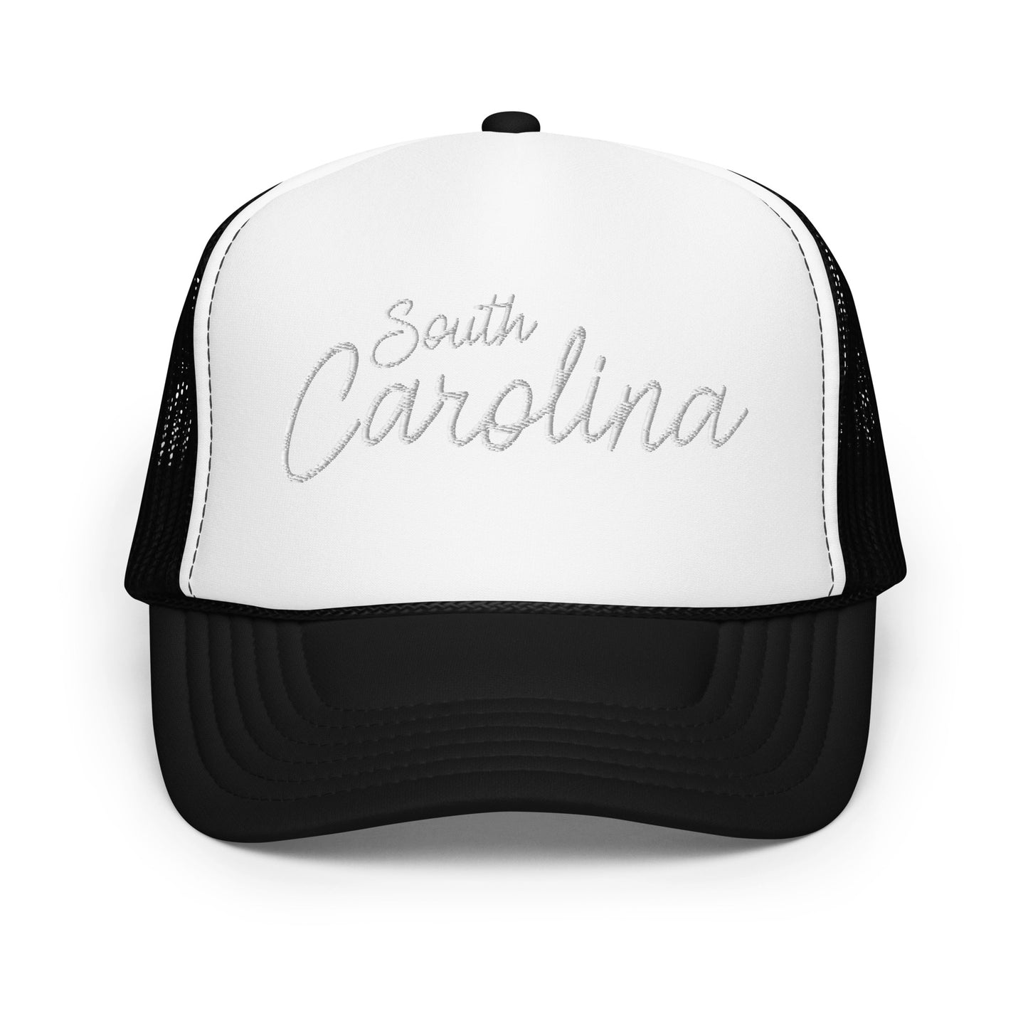 South Carolina Retro Script Foam 5 Panel A-Frame Snapback Trucker Hat