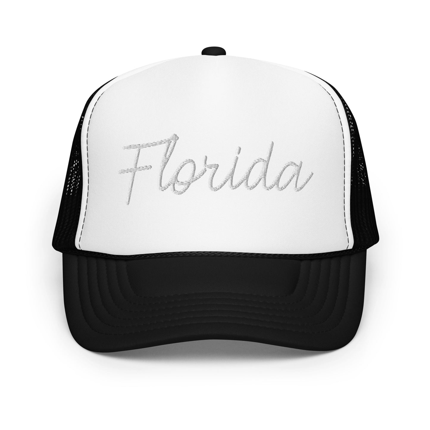 Florida Retro Script Foam 5 Panel A-Frame Snapback Trucker Hat