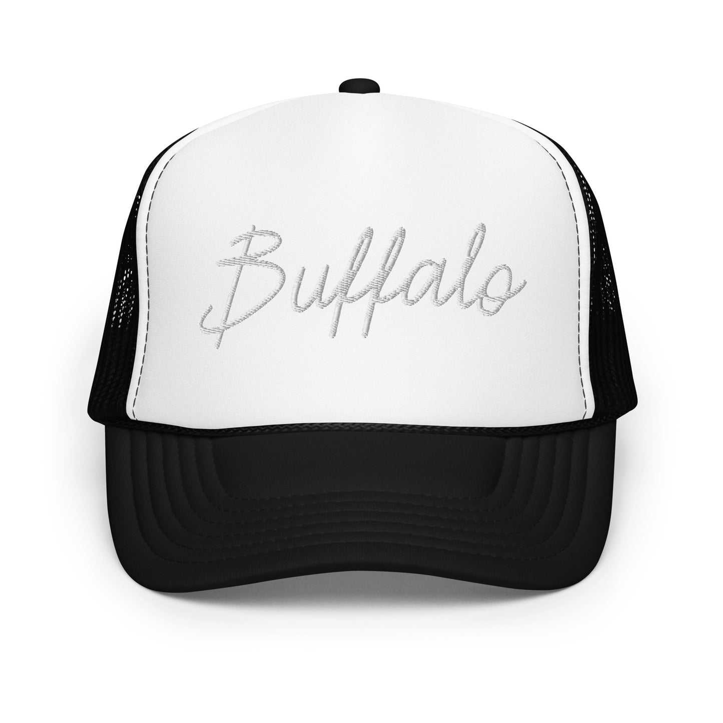 Buffalo Retro Script Foam 5 Panel A-Frame Snapback Trucker Hat