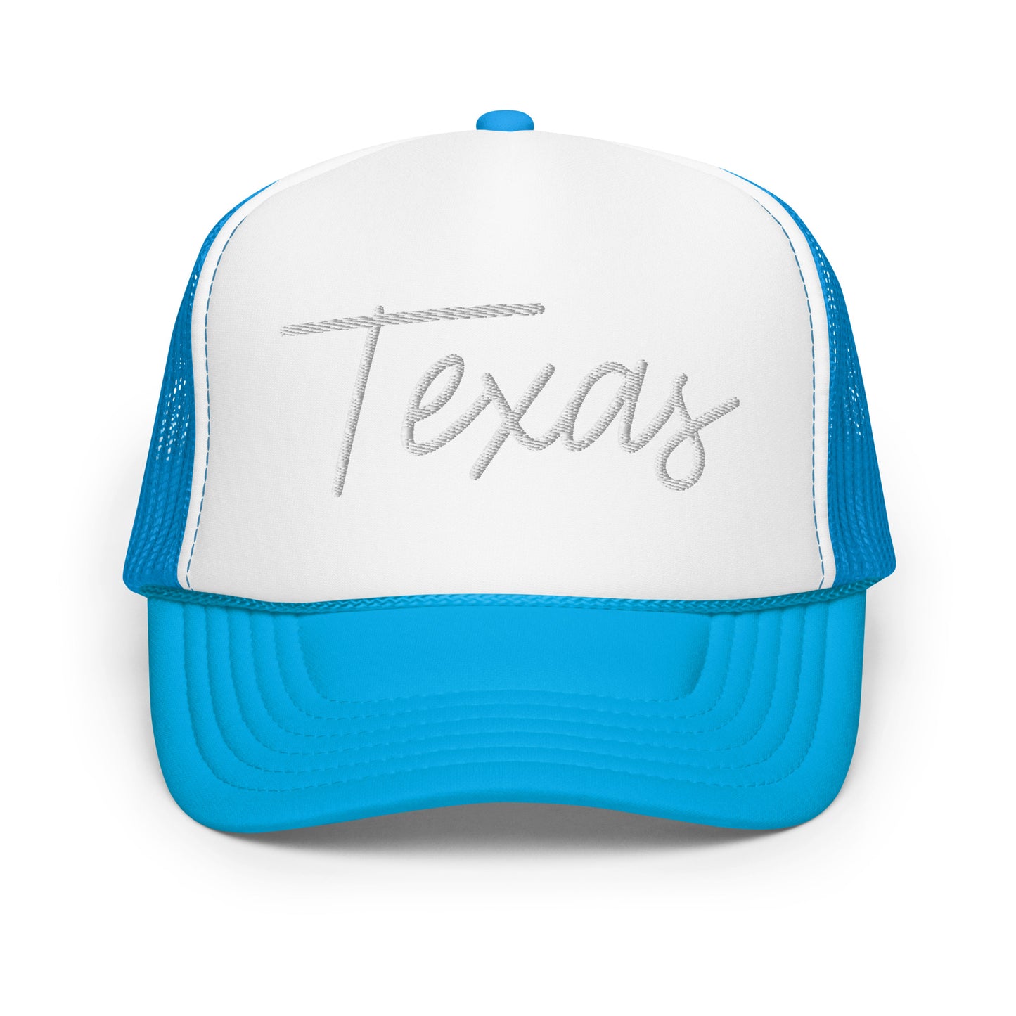 Texas Retro Script Foam 5 Panel A-Frame Snapback Trucker Hat