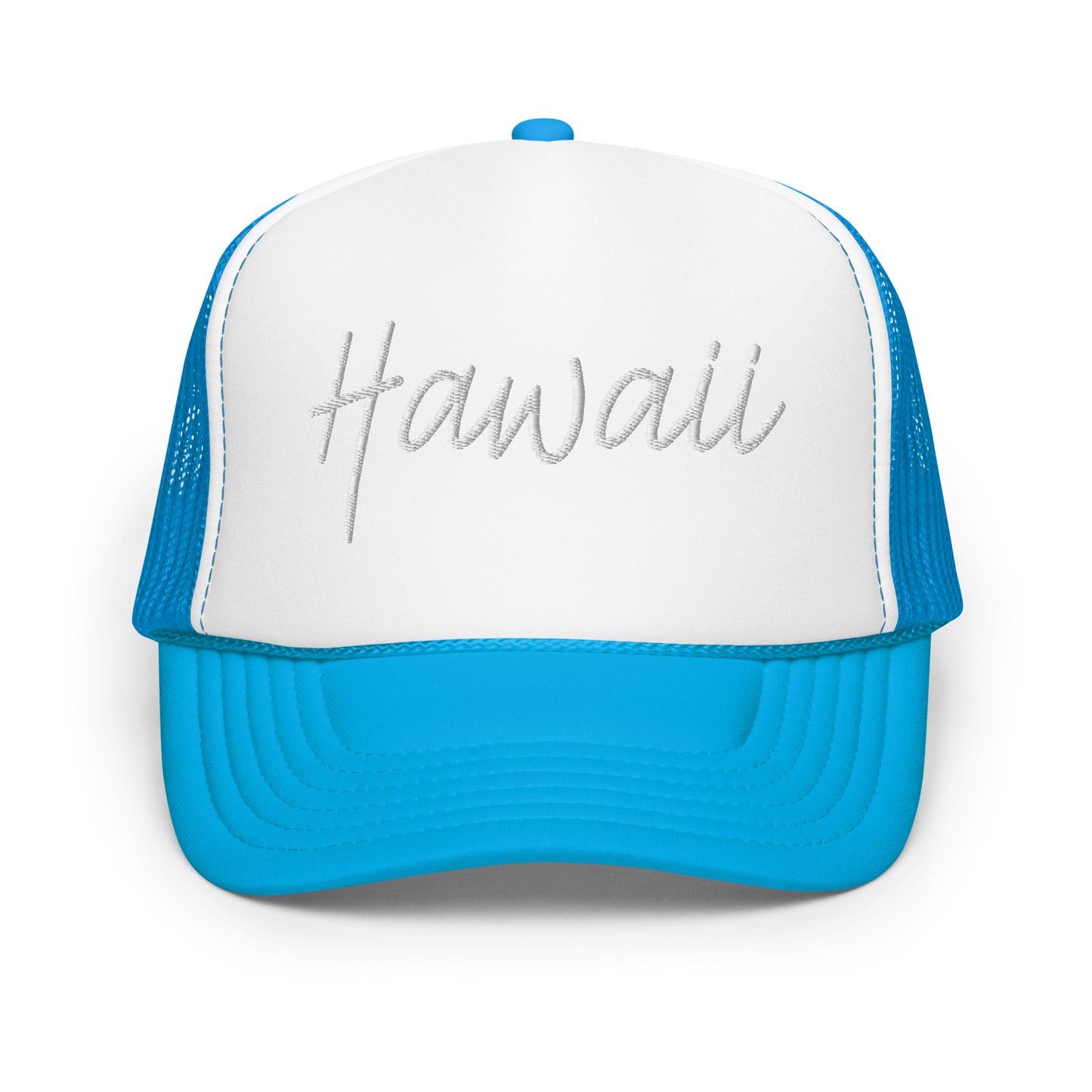 Hawaii Retro Script Foam 5 Panel A-Frame Snapback Trucker Hat