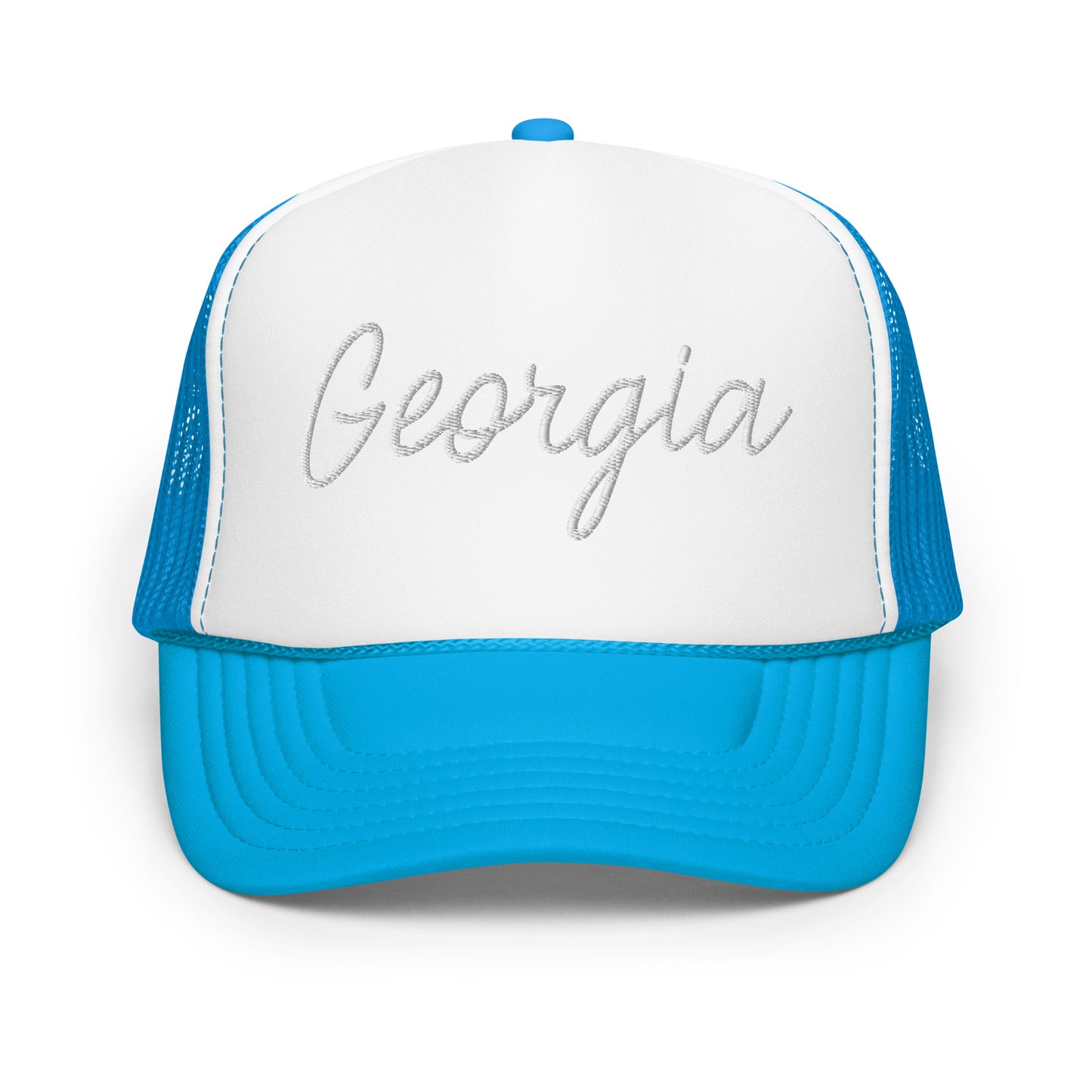 Georgia Retro Script Foam 5 Panel A-Frame Snapback Trucker Hat