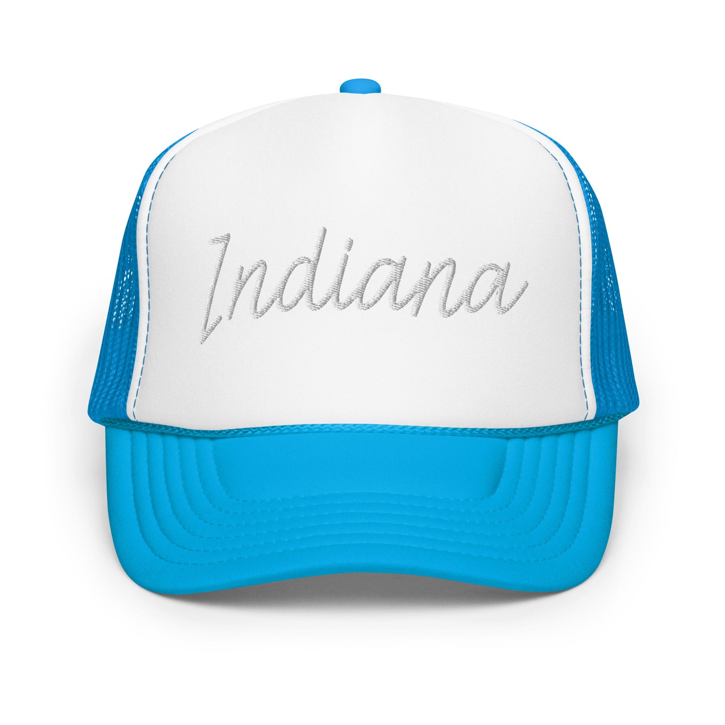 Indiana Retro Script Foam 5 Panel A-Frame Snapback Trucker Hat