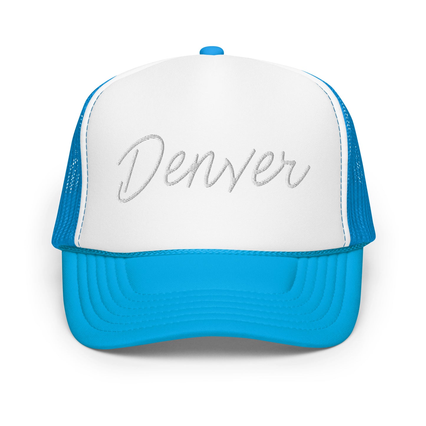 Denver Retro Script Foam 5 Panel A-Frame Snapback Trucker Hat