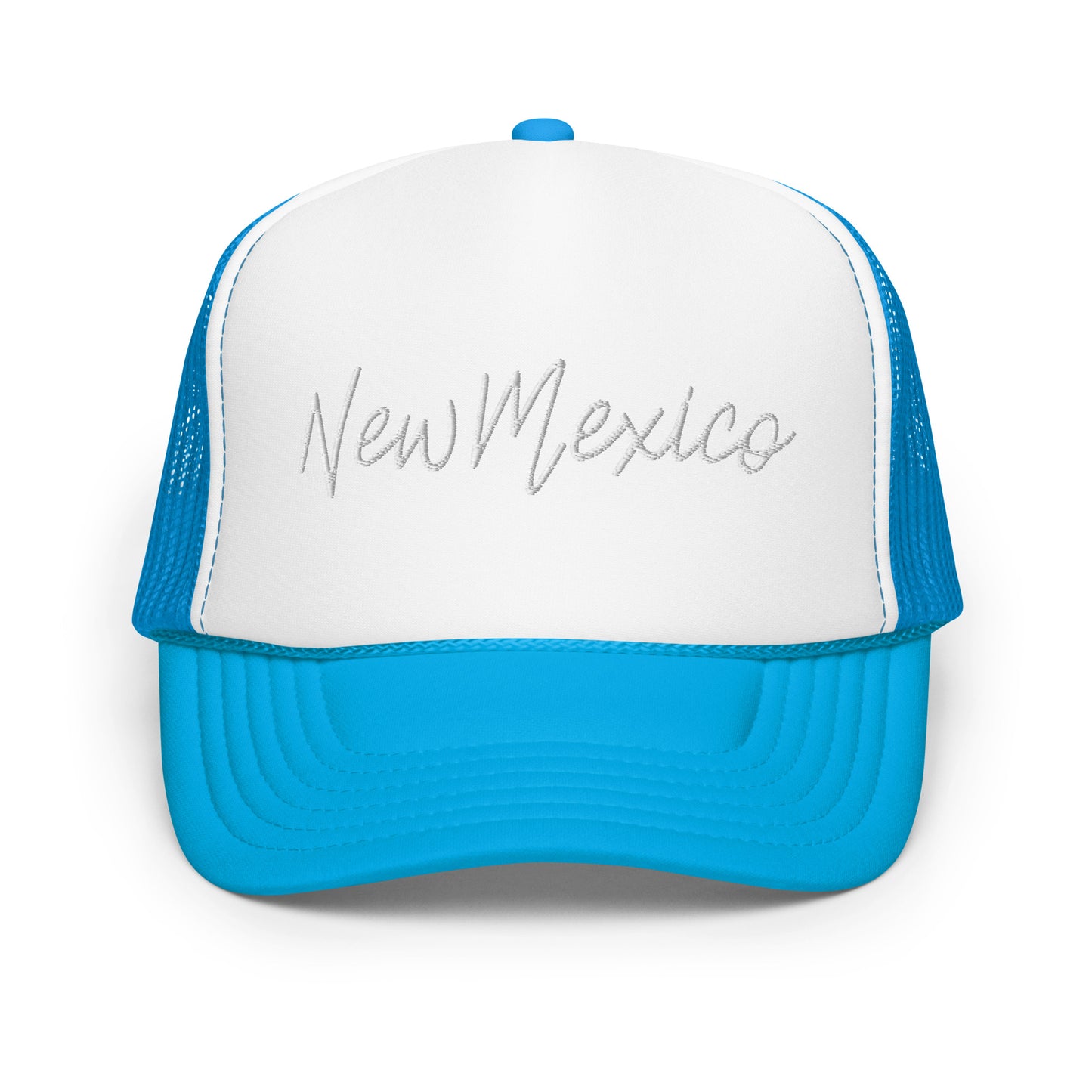 New Mexico Retro Script Foam 5 Panel A-Frame Snapback Trucker Hat