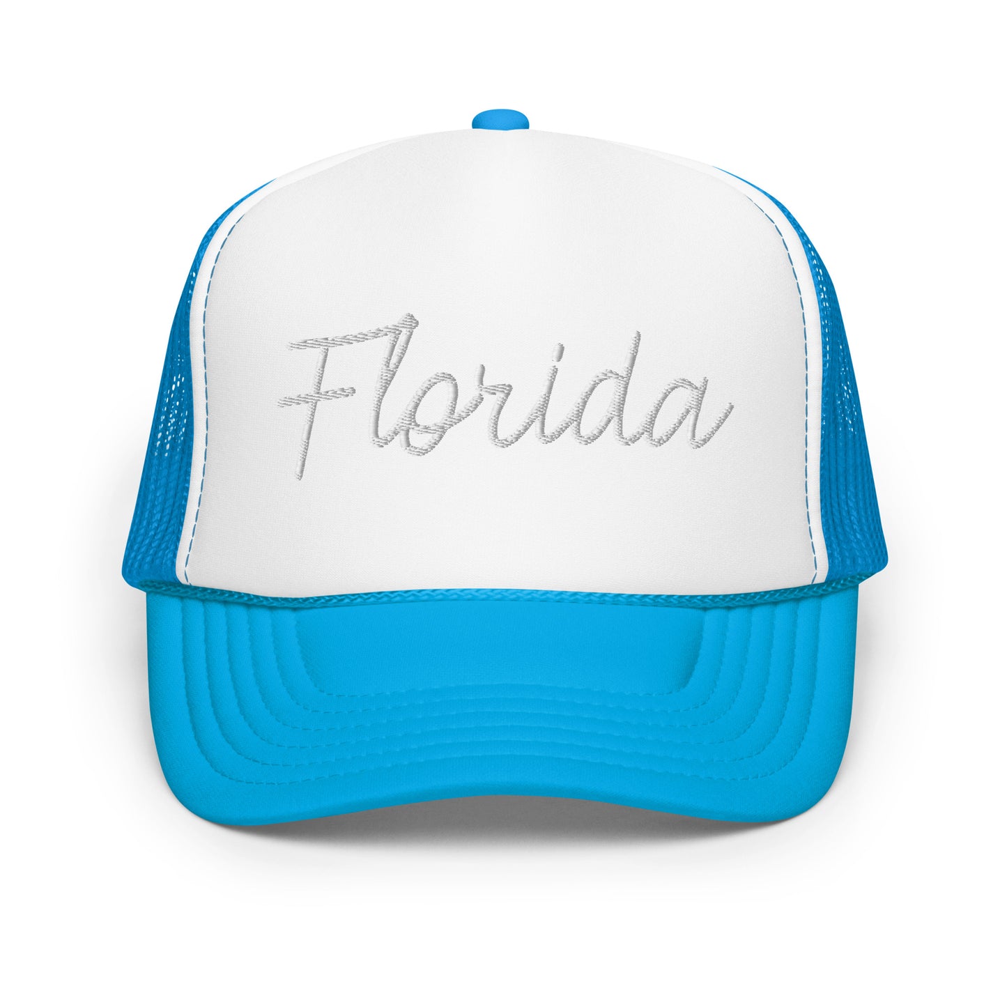 Florida Retro Script Foam 5 Panel A-Frame Snapback Trucker Hat