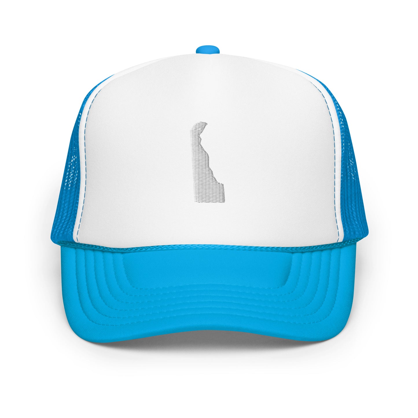 Delaware State Silhouette Foam 5 Panel A-Frame Snapback Trucker Hat