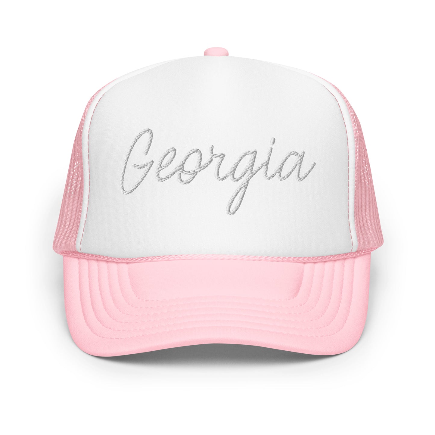 Georgia Retro Script Foam 5 Panel A-Frame Snapback Trucker Hat