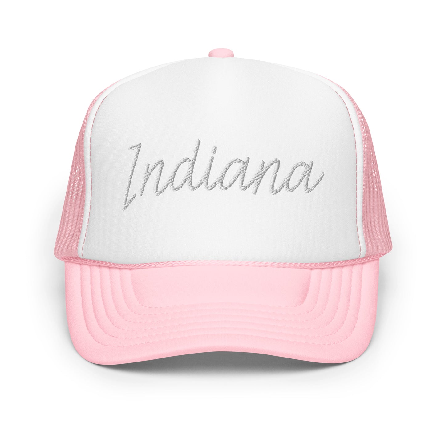 Indiana Retro Script Foam 5 Panel A-Frame Snapback Trucker Hat