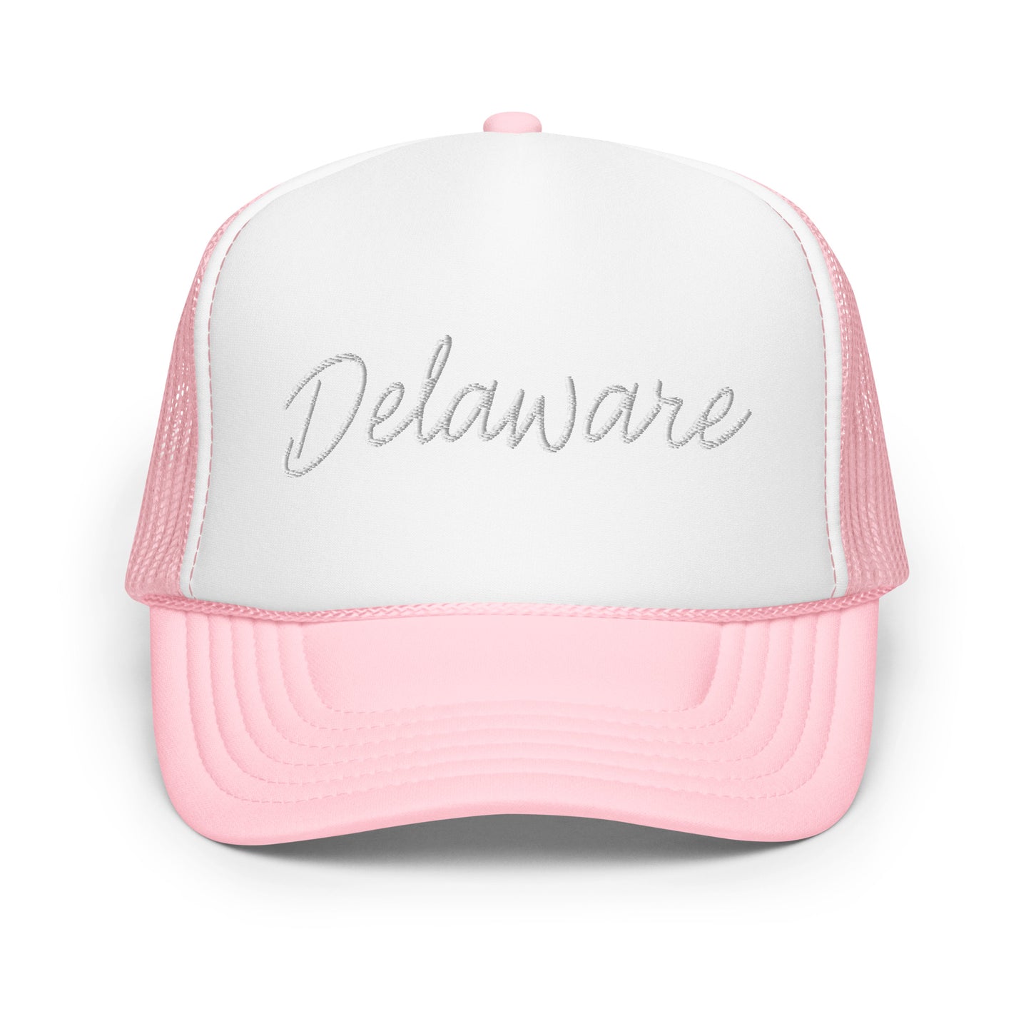 Delaware Retro Script Foam 5 Panel A-Frame Snapback Trucker Hat