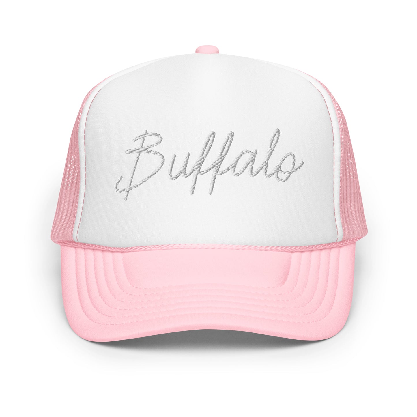 Buffalo Retro Script Foam 5 Panel A-Frame Snapback Trucker Hat