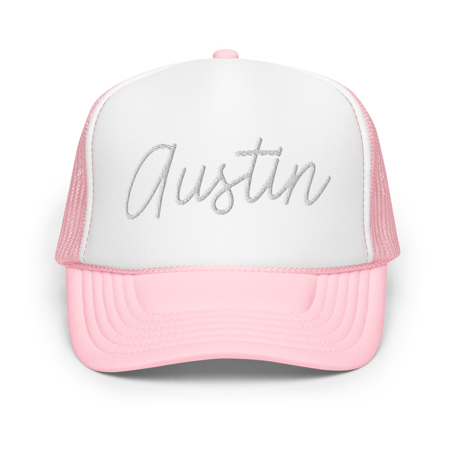 Austin Retro Script Foam 5 Panel A-Frame Snapback Trucker Hat