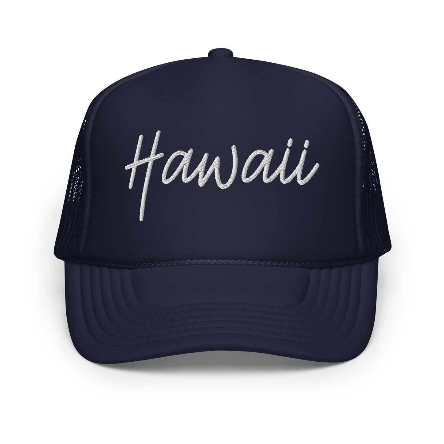 Hawaii Retro Script Foam 5 Panel A-Frame Snapback Trucker Hat