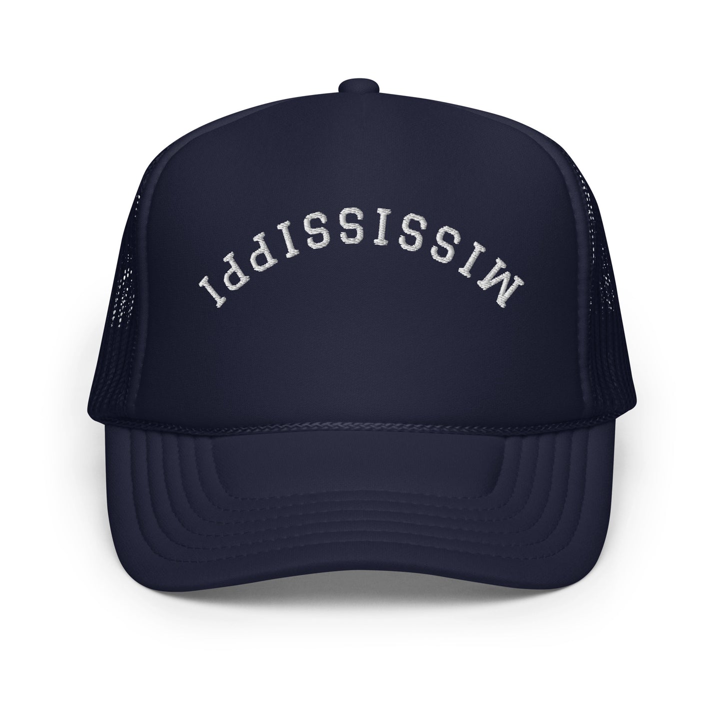 Mississippi Upside Down Arch Foam 5 Panel A-Frame Snapback Trucker Hat