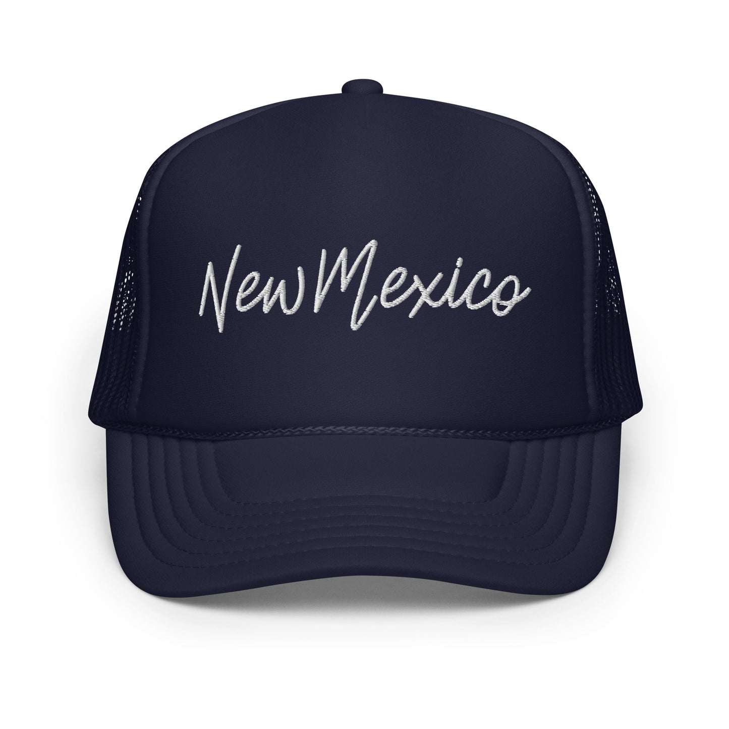 New Mexico Retro Script Foam 5 Panel A-Frame Snapback Trucker Hat