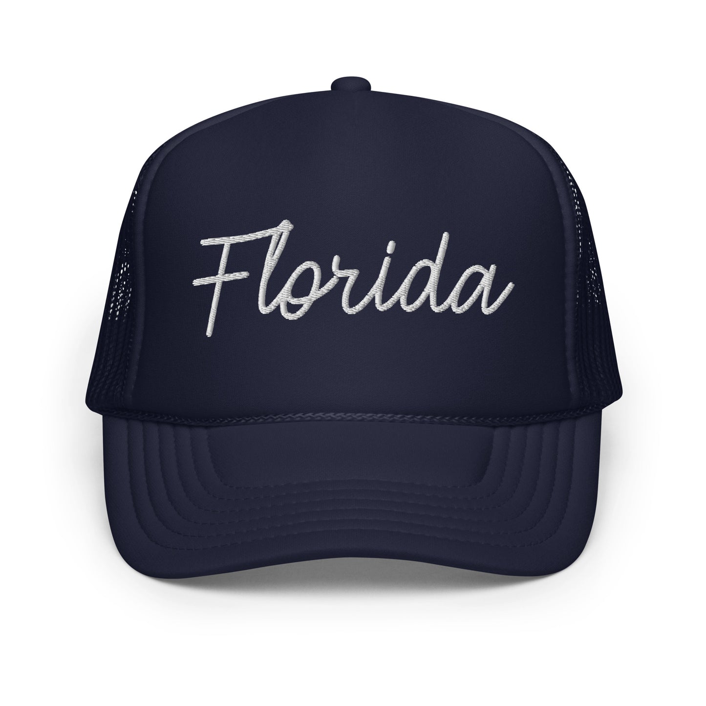 Florida Retro Script Foam 5 Panel A-Frame Snapback Trucker Hat