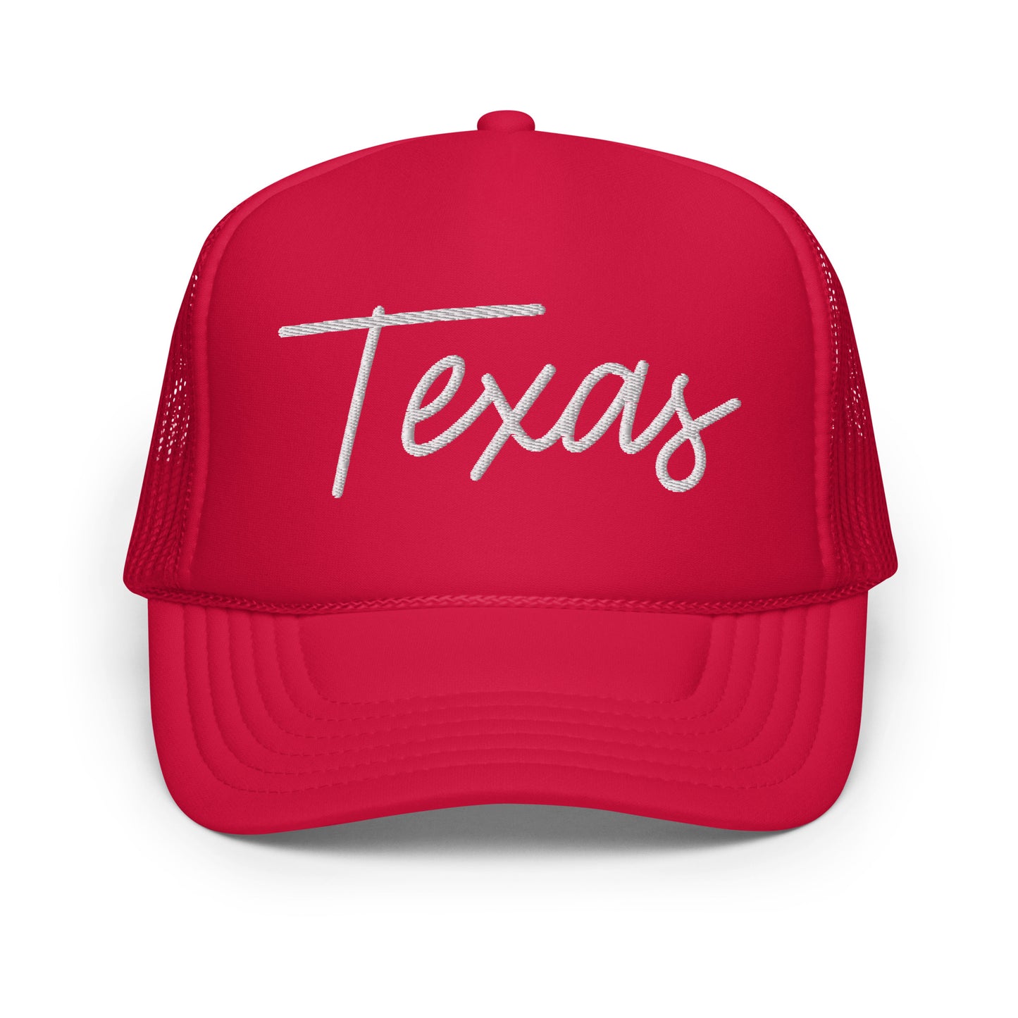 Texas Retro Script Foam 5 Panel A-Frame Snapback Trucker Hat