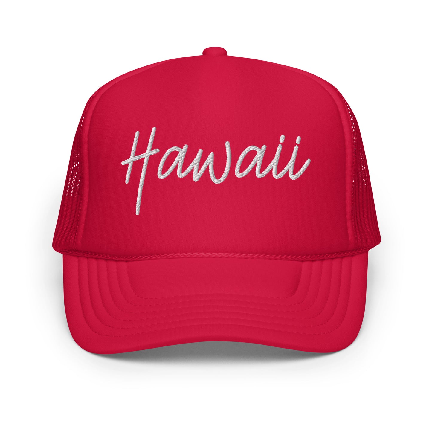 Hawaii Retro Script Foam 5 Panel A-Frame Snapback Trucker Hat