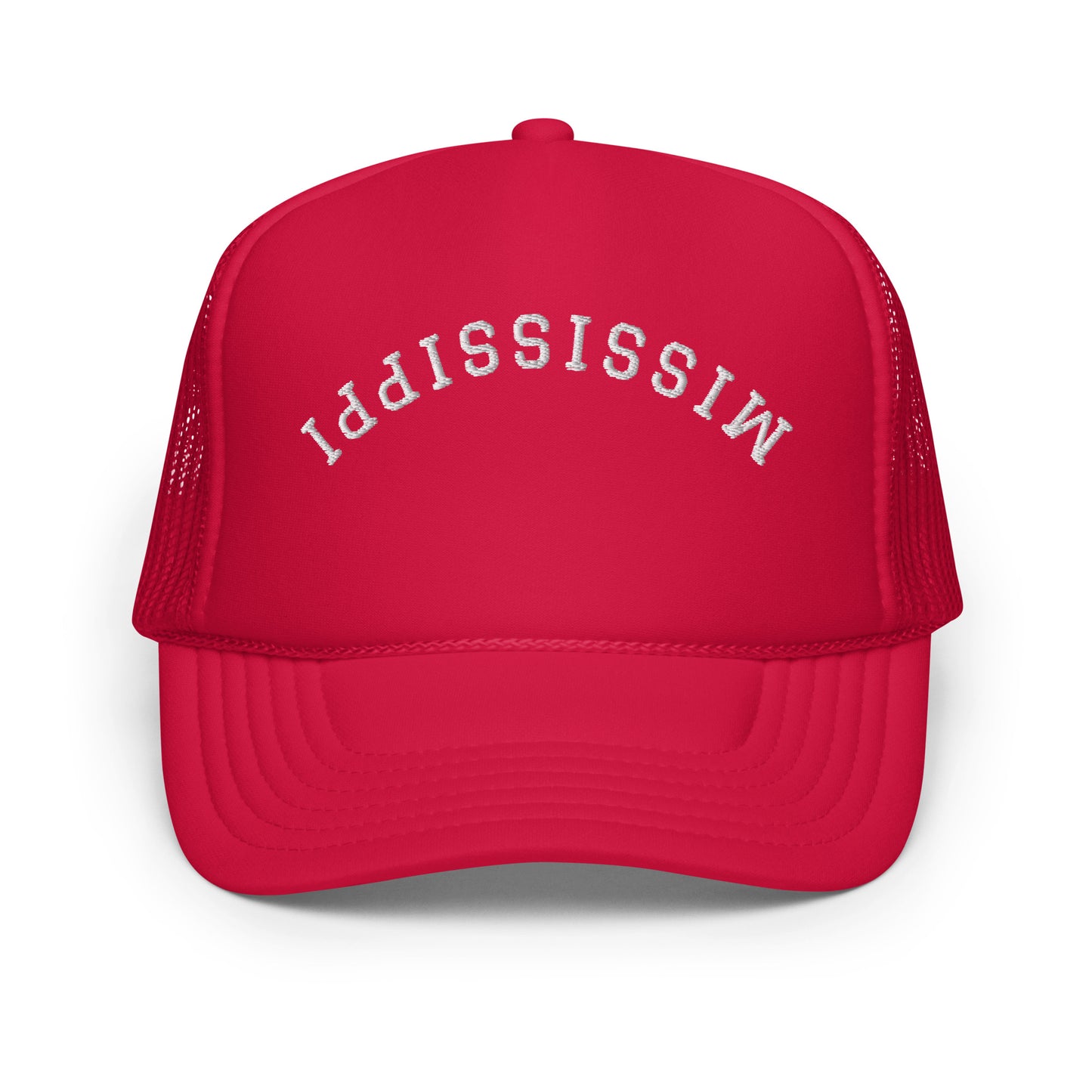 Mississippi Upside Down Arch Foam 5 Panel A-Frame Snapback Trucker Hat